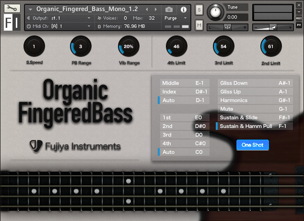 Organic Fingered Bass for Kontakt