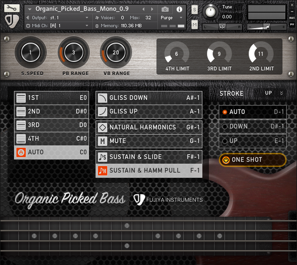 Organic Picked Bass for Kontakt